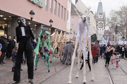 Tierdemo gegen den Klimawandel in Freiburg