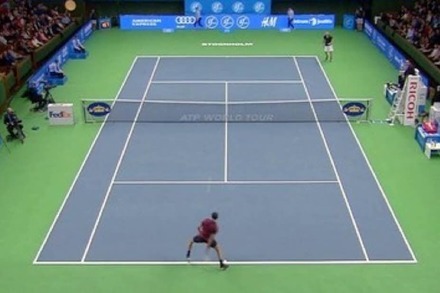 Video: Tennisprofi Grigor Dimitrov mit zwei Hot-Shots in einer Minute
