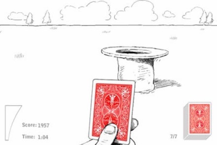Card Toss: Schnipp' die Karten in den Hut