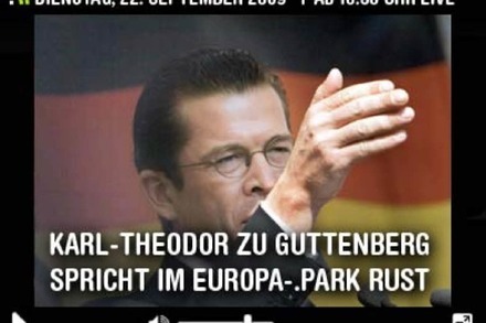 Heute live: Wirtschaftsminister Guttenberg im Europa-Park