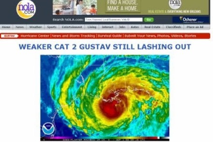 Hurricane Gustav live im Netz verfolgen