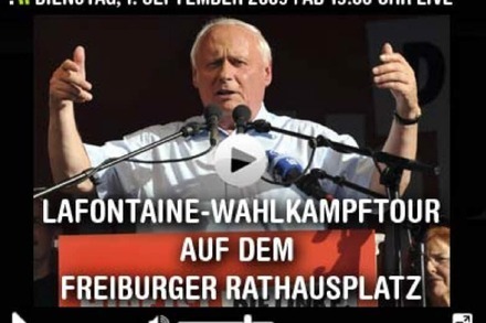Heute live: Oskar Lafontaine in Freiburg