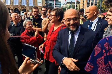 Was ging bei &#8230; Martin Schulz auf dem Platz der Alten Synagoge?