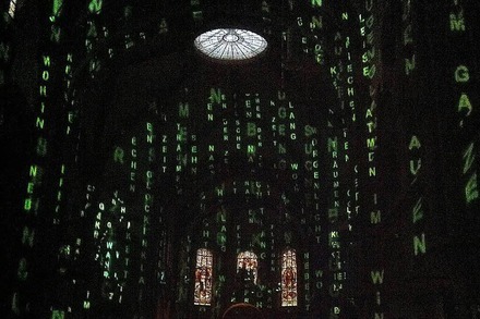 In der Johanneskirche ist noch bis Montag eine tolle Lichtinstallation zu sehen