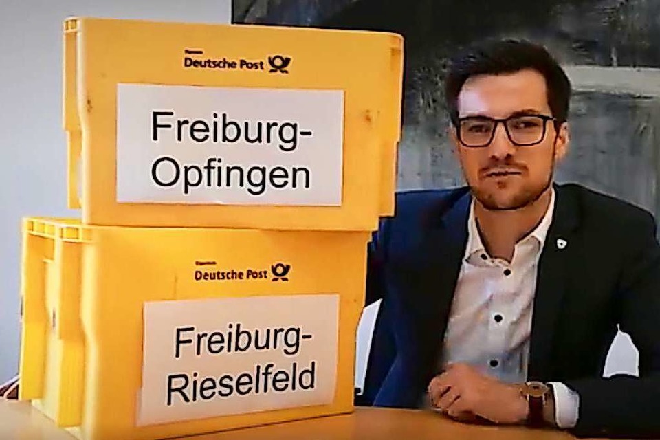 &amp;#8222;Wir freuen uns auf Post von der Post, wie es mit der Post bei uns in Freiburg weitergeht&amp;#8220;, sagt OB Martin Horn in seinem Videoposting auf Facebook. (Foto: Joachim Röderer)