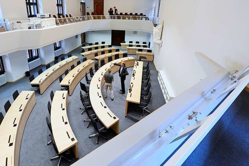 Bei den Kommunalwahlen sind 48 Sitze im Freiburger Ratssaal zu vergeben. (Foto: Ingo Schneider)