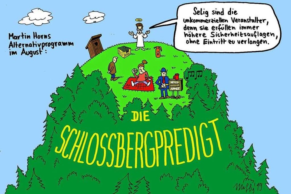 So stellt sich Karikaturist Thomas Muffler die Alternative zum Schlossbergfest vor. (Foto: Thomas Muffler)