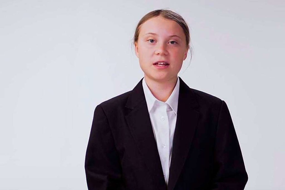 Greta Thunberg seriös (Foto: Screenshot)