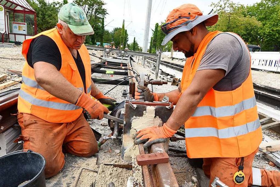 Bauarbeiten an den Gleisen der Stadtbahn (Archivbild) (Foto: Rita Eggstein)