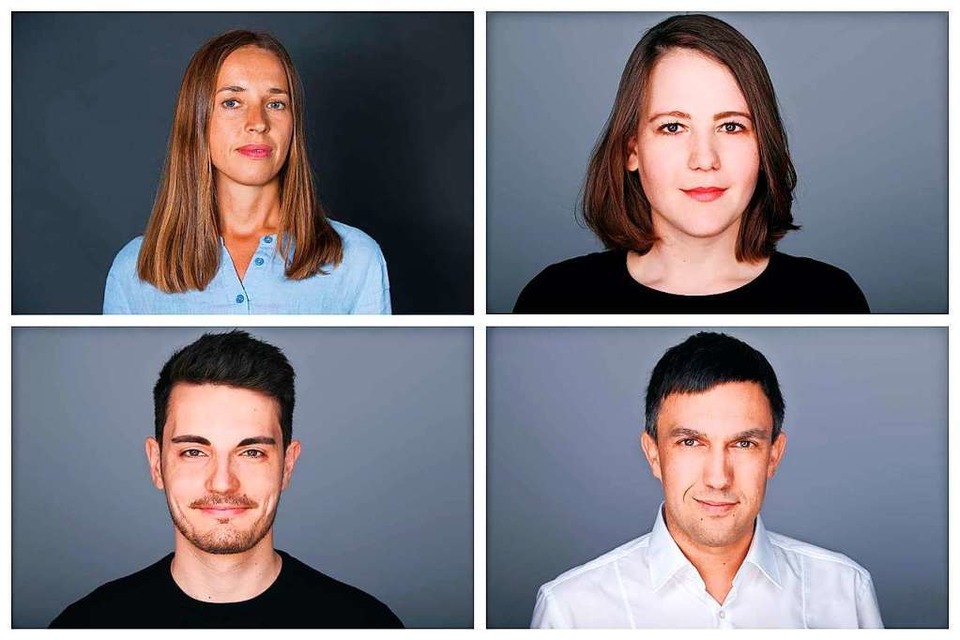 Die fudder-Redaktion stellt sich euren Fragen bei Zoom: Gina Kutkat, Anika Maldacker, Joshua Kocher und Markus Hofmann (von oben links im Uhrzeigersinn) (Foto: Collage)