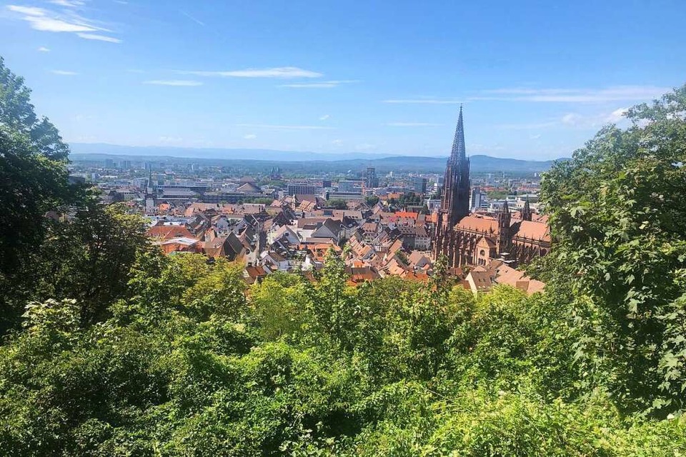 Vom Schlossberg aus zeigt sich Freiburg von seiner besten Seite. (Foto: Katharina Federl)