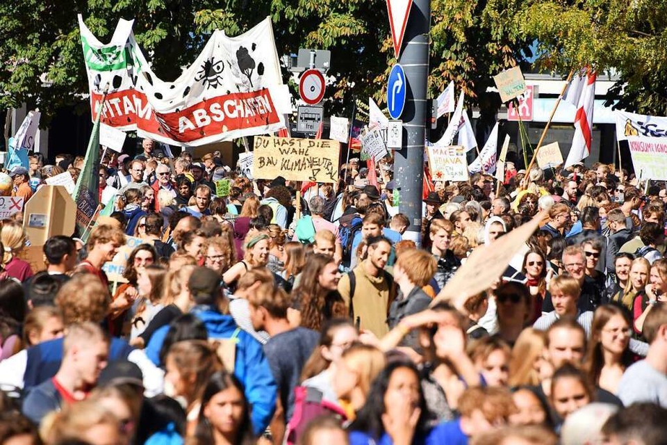Am Freitag, 24. September, ruft Fridays for Future auch in Freiburg wieder zum großen Streiktag auf (Archivbild 2019). (Foto: Rita Eggstein)